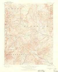 Huerfano Park 1889 topographic map thumbnail