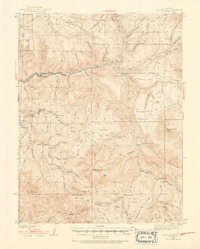 Mount Gunnison 1938 topographic map thumbnail
