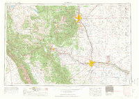Pueblo 1954 topographic map thumbnail