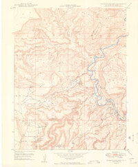 Horse Range Mesa 1950 topographic map thumbnail