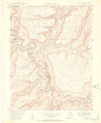 Red Canyon 1949 topographic map thumbnail