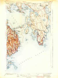Bar Harbor 1942 topographic map thumbnail