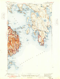 Bar Harbor 1942 topographic map thumbnail