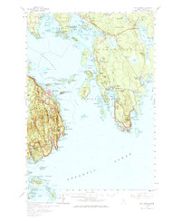 Bar Harbor 1956 topographic map thumbnail