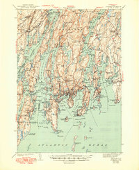 Boothbay 1943 topographic map thumbnail