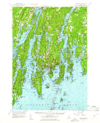 Boothbay 1957 topographic map thumbnail