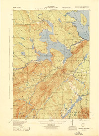 Brassua Lake 1944 topographic map thumbnail