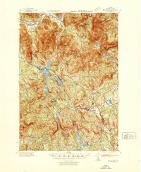 Bryant Pond 1942 topographic map thumbnail