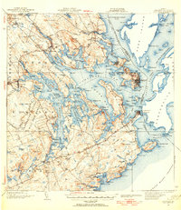 Eastport 1943 topographic map thumbnail