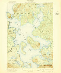 Moosehead Lake 1922 topographic map thumbnail