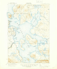 Moosehead Lake 1922 topographic map thumbnail
