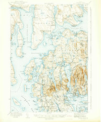 Mount Desert 1942 topographic map thumbnail