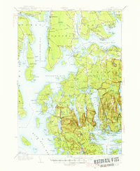 Mount Desert 1942 topographic map thumbnail
