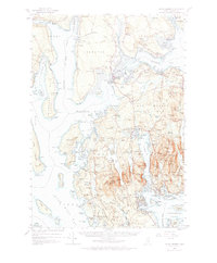 Mount Desert 1956 topographic map thumbnail