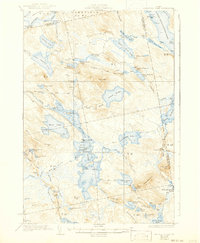 Nicatous Lake 1934 topographic map thumbnail