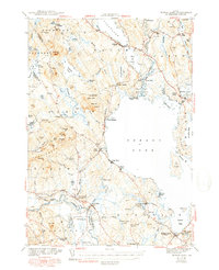 Sebago Lake 1943 topographic map thumbnail