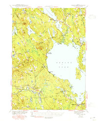 Sebago Lake 1943 topographic map thumbnail