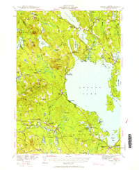 Sebago Lake 1942 topographic map thumbnail