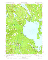 Sebago Lake 1942 topographic map thumbnail