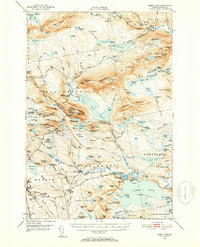 Sebec Lake 1950 topographic map thumbnail