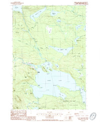 Sebec Lake West 1988 topographic map thumbnail