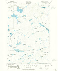 Spider Lake 1954 topographic map thumbnail