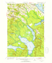 Square Lake 1953 topographic map thumbnail