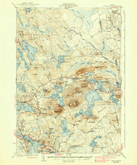 Tunk Lake 1932 topographic map thumbnail