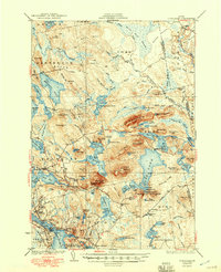 Tunk Lake 1932 topographic map thumbnail