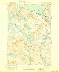 Wabassus Lake 1943 topographic map thumbnail