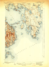 Bar Harbor 1942 topographic map thumbnail