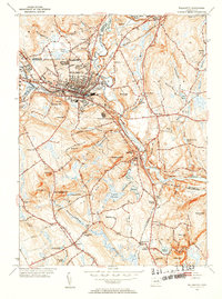 Willimantic 1953 topographic map thumbnail