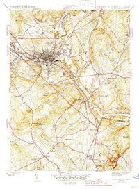 Willimantic 1945 topographic map thumbnail