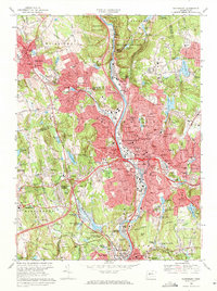 Waterbury 1968 topographic map thumbnail