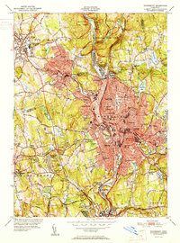 Waterbury 1951 topographic map thumbnail