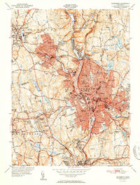 Waterbury 1951 topographic map thumbnail