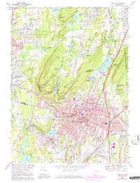 Meriden 1967 topographic map thumbnail
