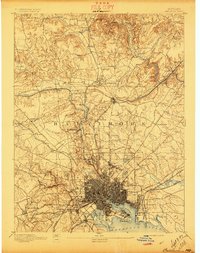 Baltimore 1894 topographic map thumbnail