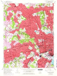 Baltimore West 1953 topographic map thumbnail