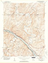 Cherry Run 1951 topographic map thumbnail