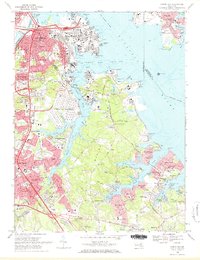 Curtis Bay 1969 topographic map thumbnail