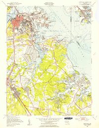 Curtis Bay 1949 topographic map thumbnail