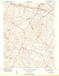 Damascus 1950 topographic map thumbnail