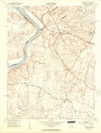 Poolesville 1952 topographic map preview