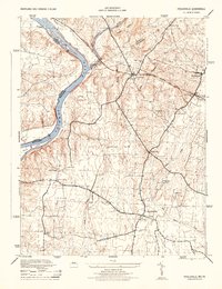 Poolesville 1944 topographic map preview