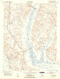 Popes Creek 1953 topographic map thumbnail