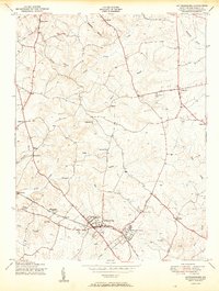Gaithersburg 1950 topographic map thumbnail