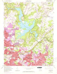 Towson 1957 topographic map thumbnail