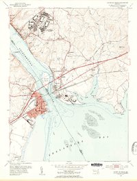 Havre De Grace 1953 topographic map thumbnail