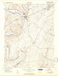 Williamsport 1953 topographic map thumbnail